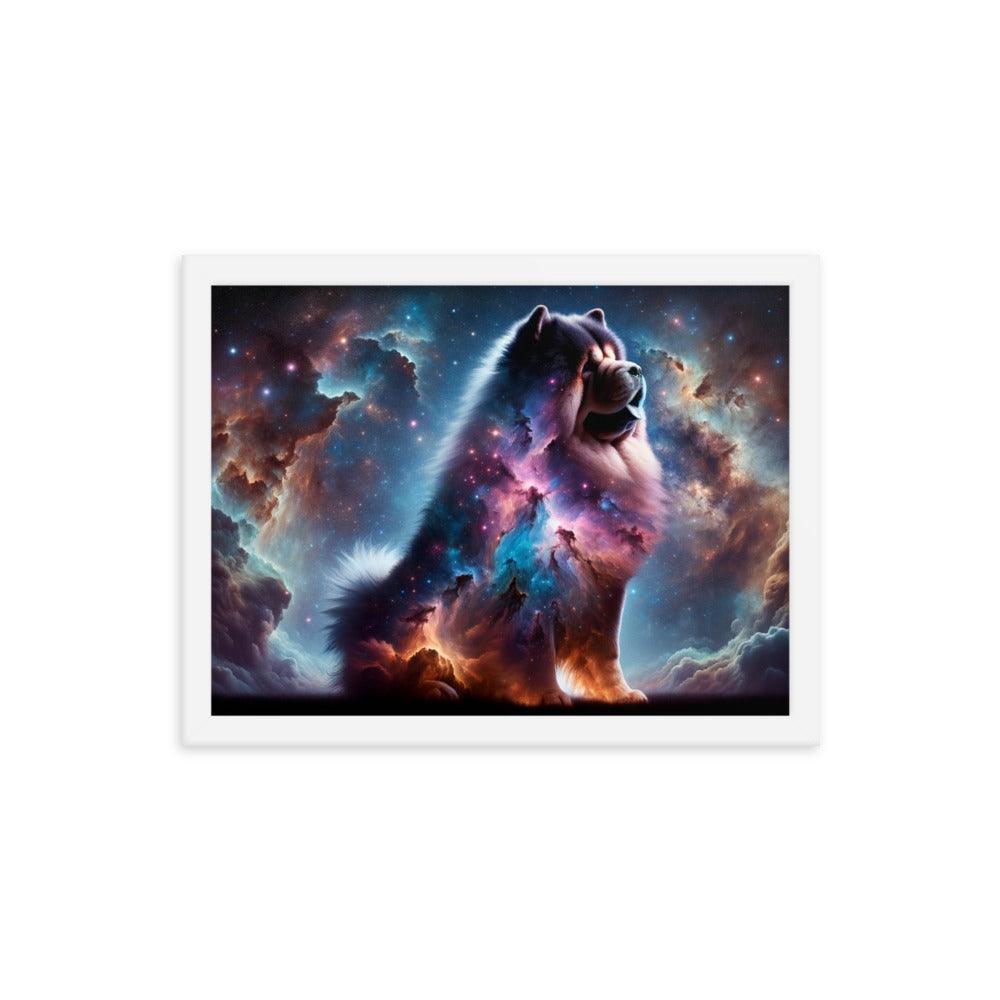 Chow Chow Cosmic Art Ethereal Stars and Nebulae Integration Framed Poster - Oh Posters