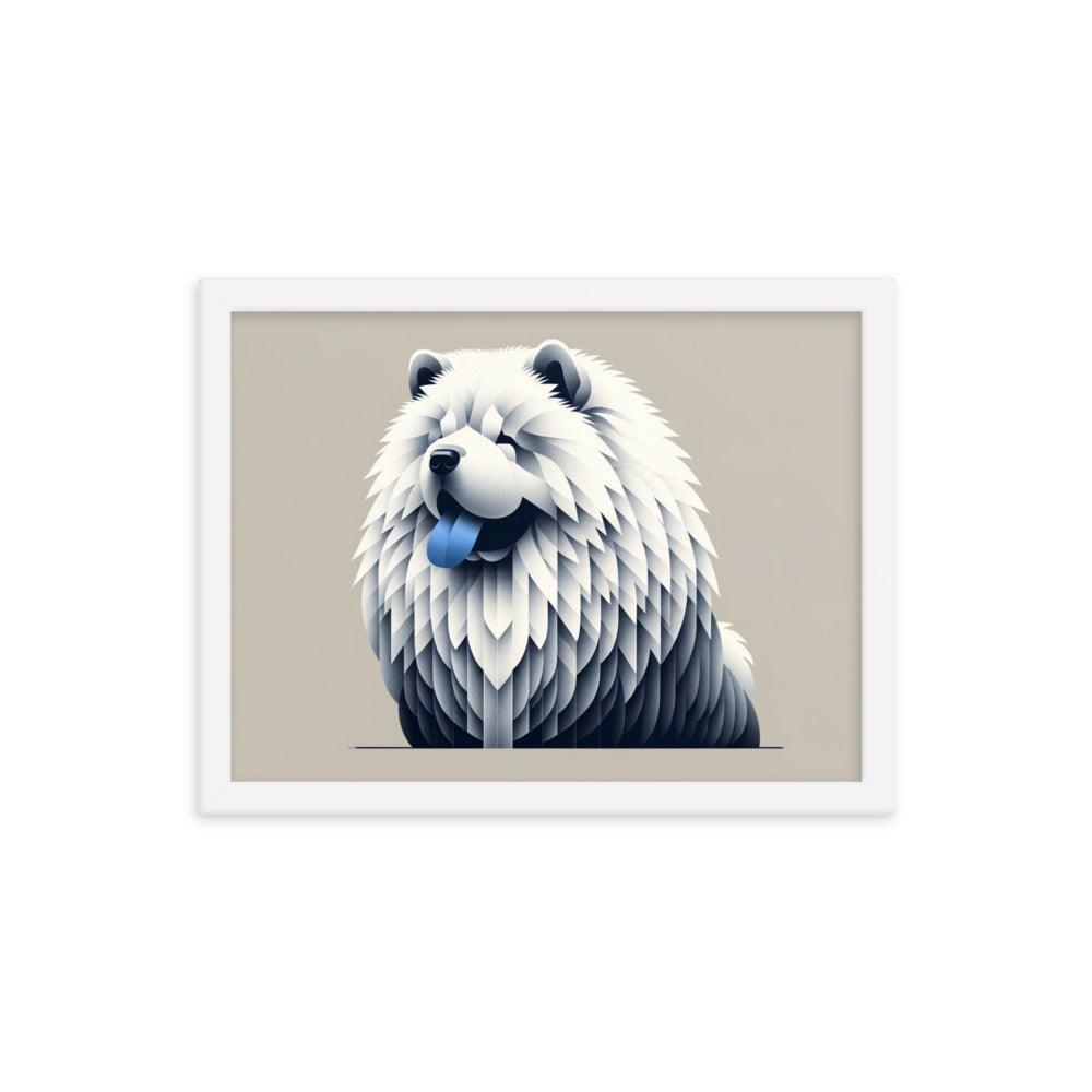 Chow Chow Modern Geometric Art Framed Poster - Oh Posters