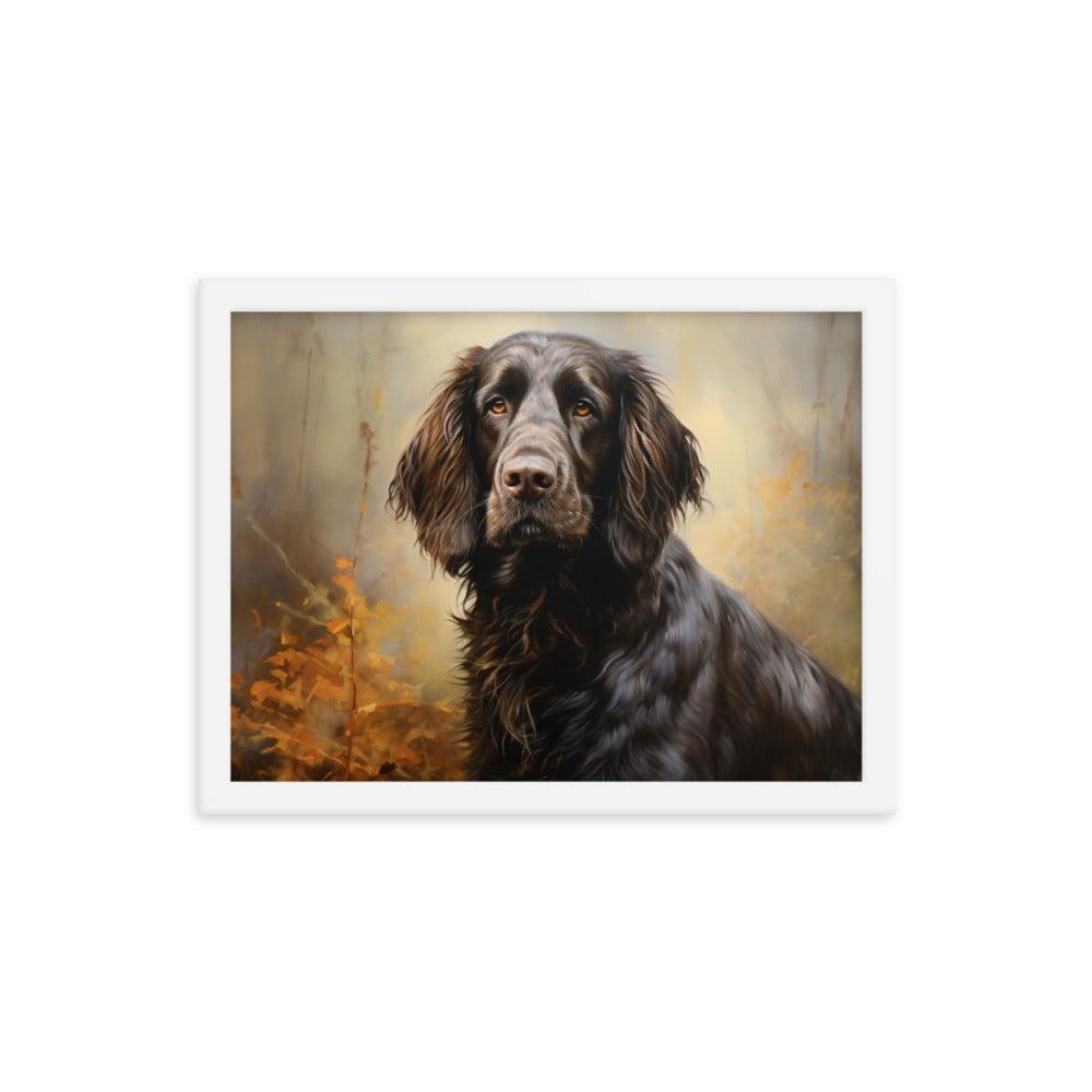 German Longhaired Pointer Majestic Stance Portrait Framed Poster - Oh Posters