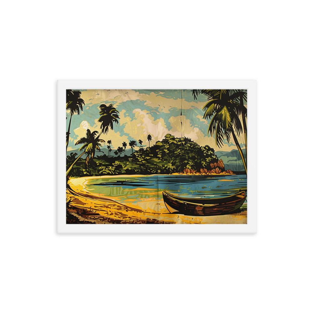 Guinea Tropical Beach Vintage Art Framed Poster - Oh Posters