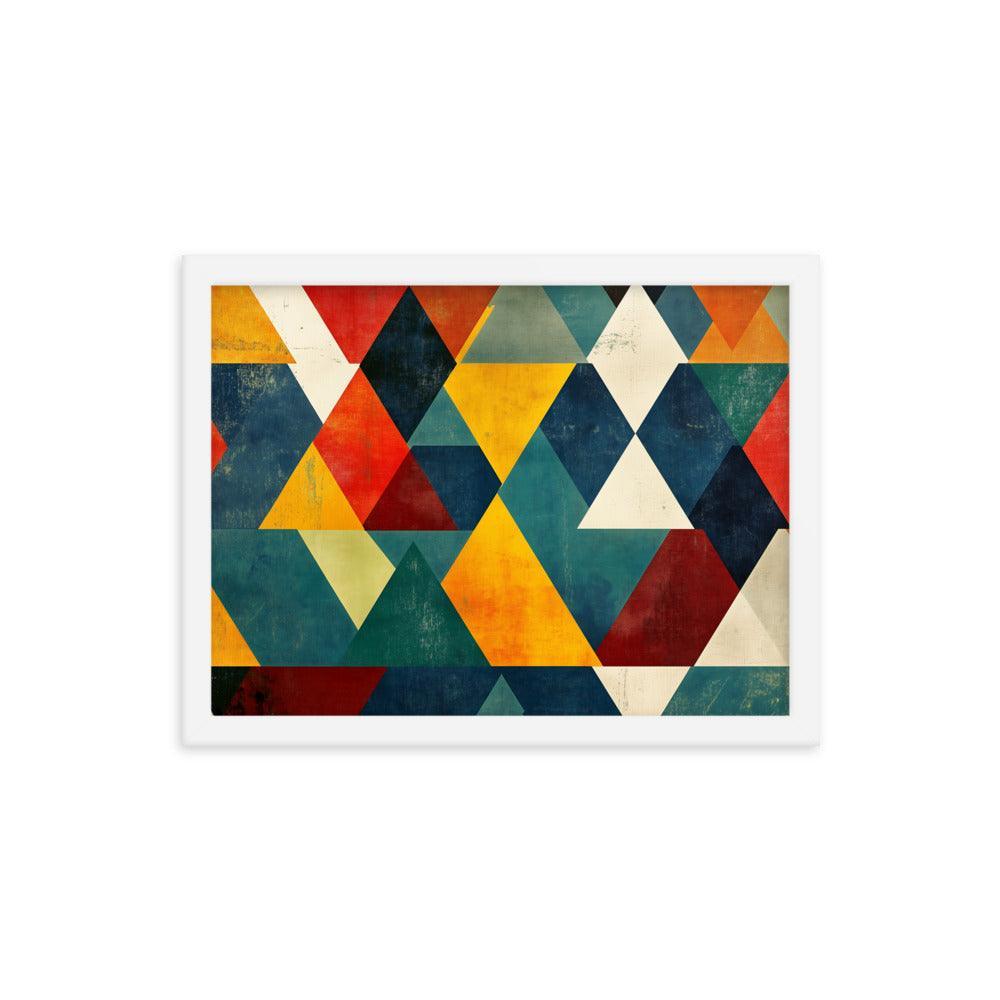 Colorful Geometric Art Pattern for Modern Style Enthusiasts Framed Poster - Oh Posters