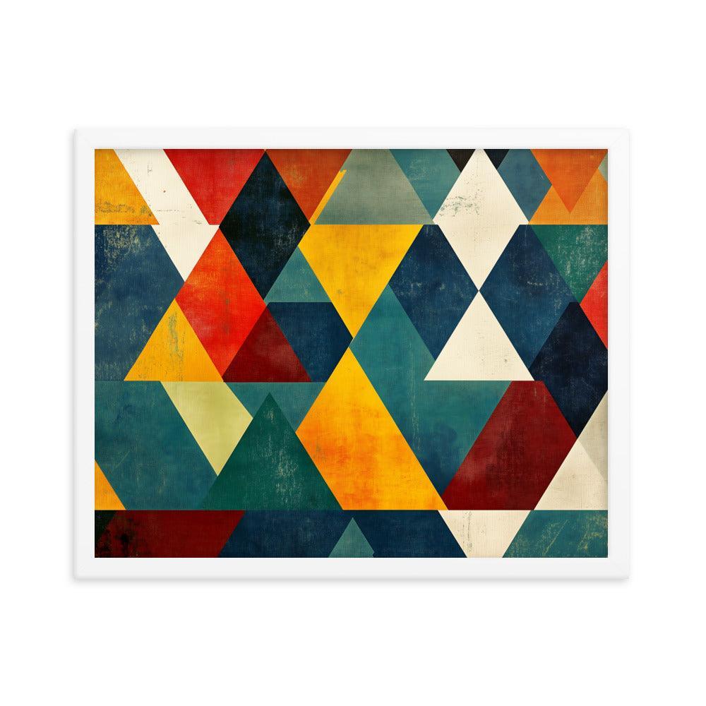 Colorful Geometric Art Pattern for Modern Style Enthusiasts Framed Poster - Oh Posters