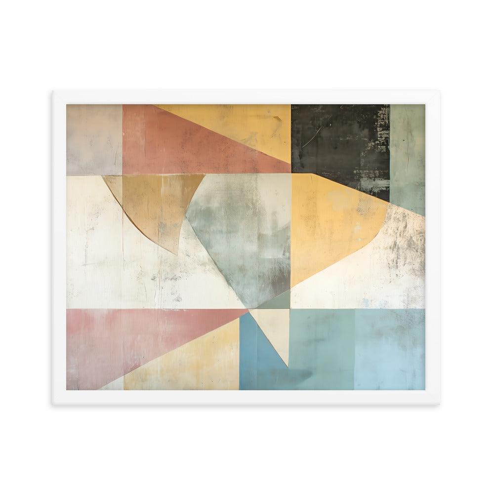 Geometric Art Abstract Shapes and Colors Blend for Modern Aesthetic Framed Poster - Oh Posters