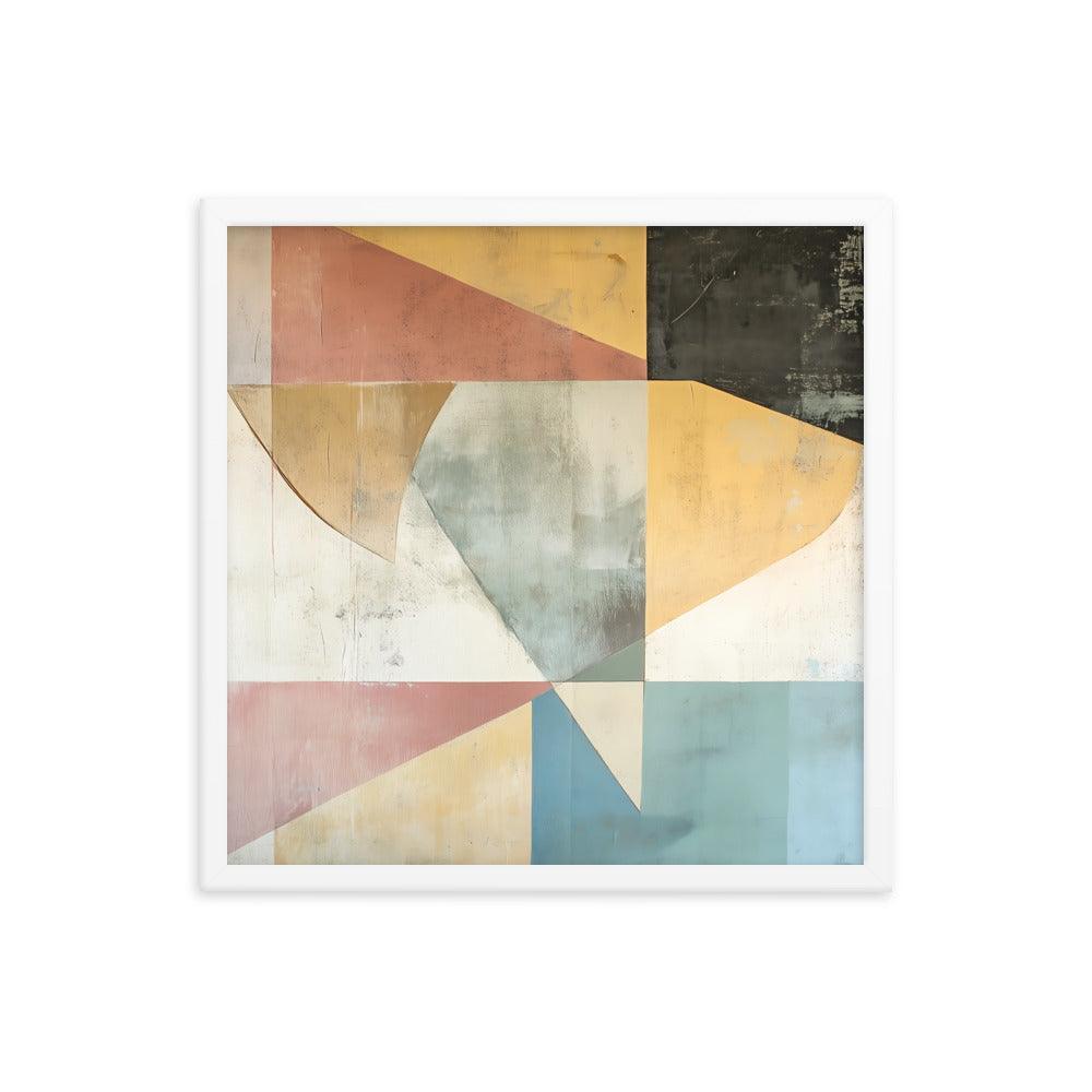 Geometric Art Abstract Shapes and Colors Blend for Modern Aesthetic Framed Poster - Oh Posters