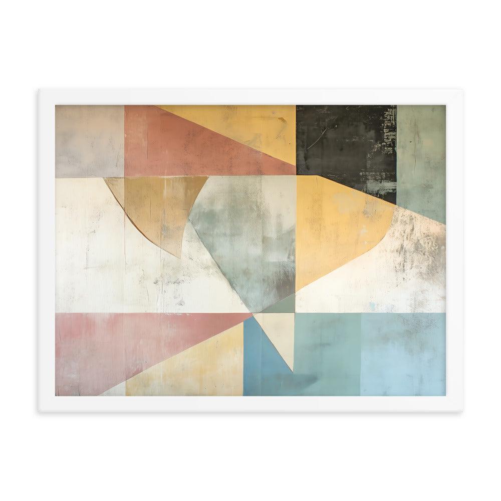 Geometric Art Abstract Shapes and Colors Blend for Modern Aesthetic Framed Poster - Oh Posters