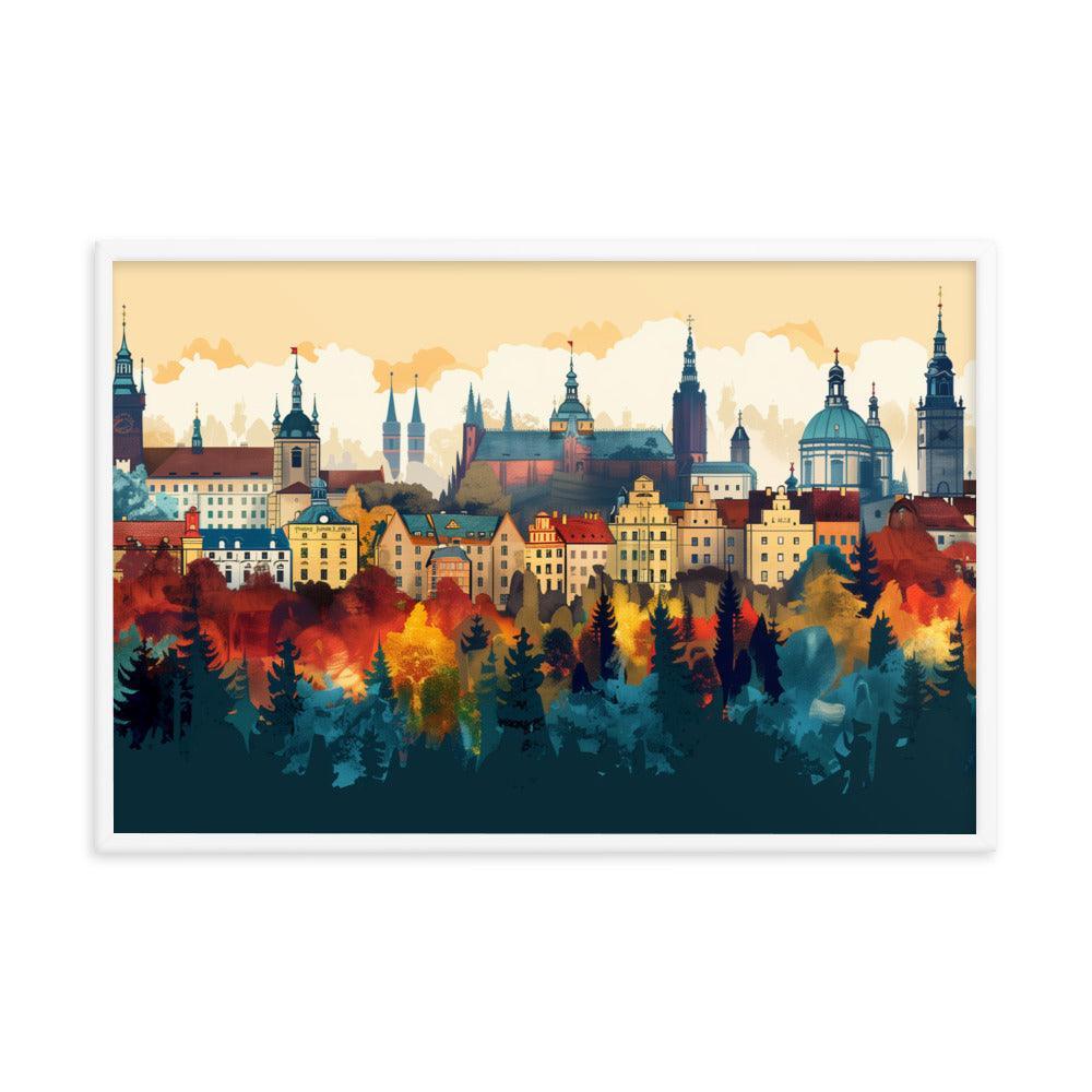 Poland Autumn Cityscape Framed Poster - Oh Posters