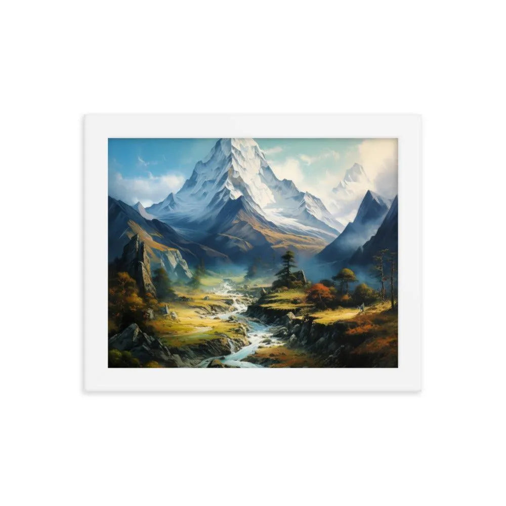 Himalayas Mountain Snow Landmark Framed Poster - Oh Posters