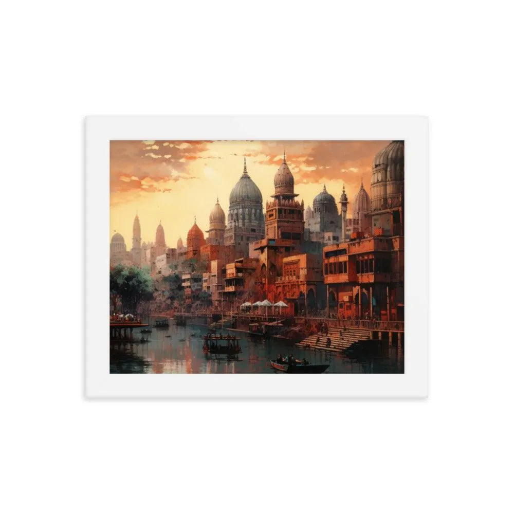 Indian Skyscraper City Painting Framed Poster - Oh Posters