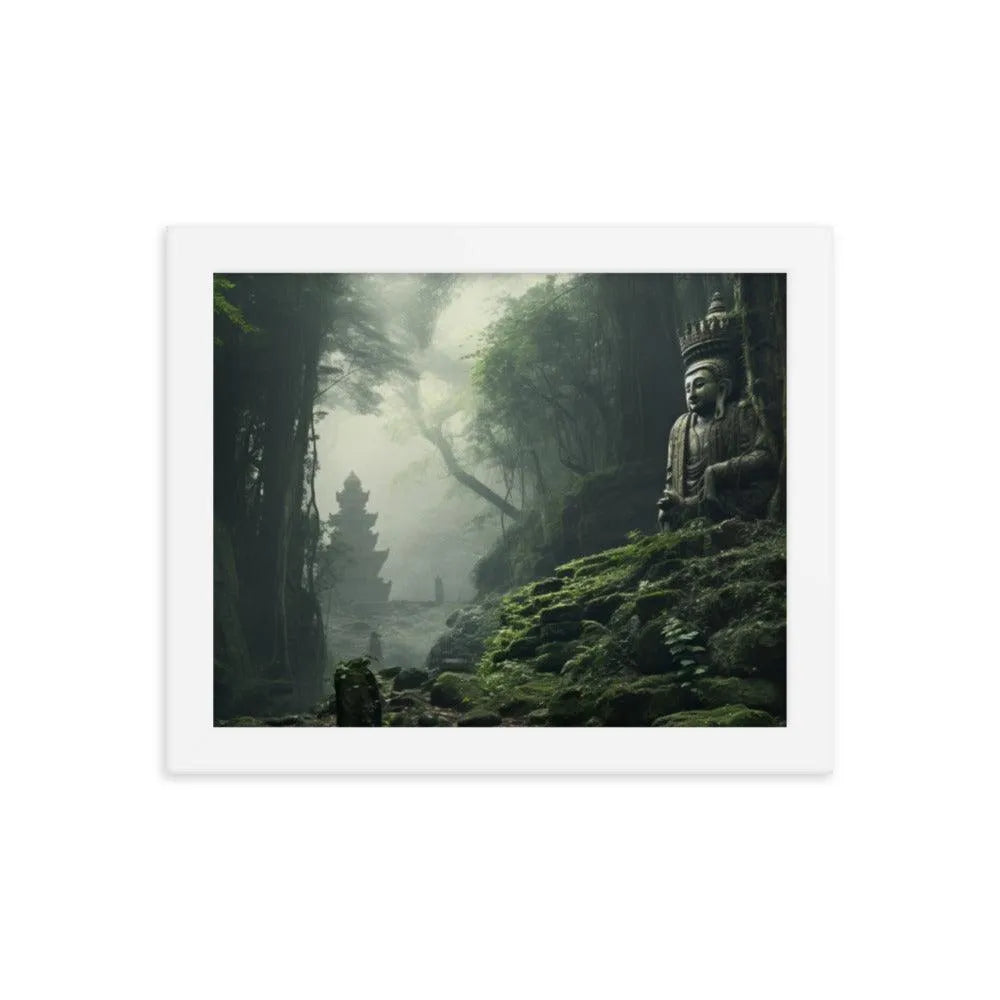 India Zen Forest Buddhism Natural Framed Poster - Oh Posters