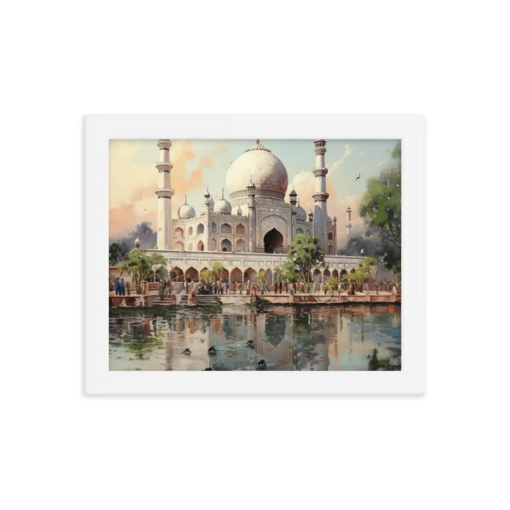 India Mosque Painting Framed Poster - Oh Posters