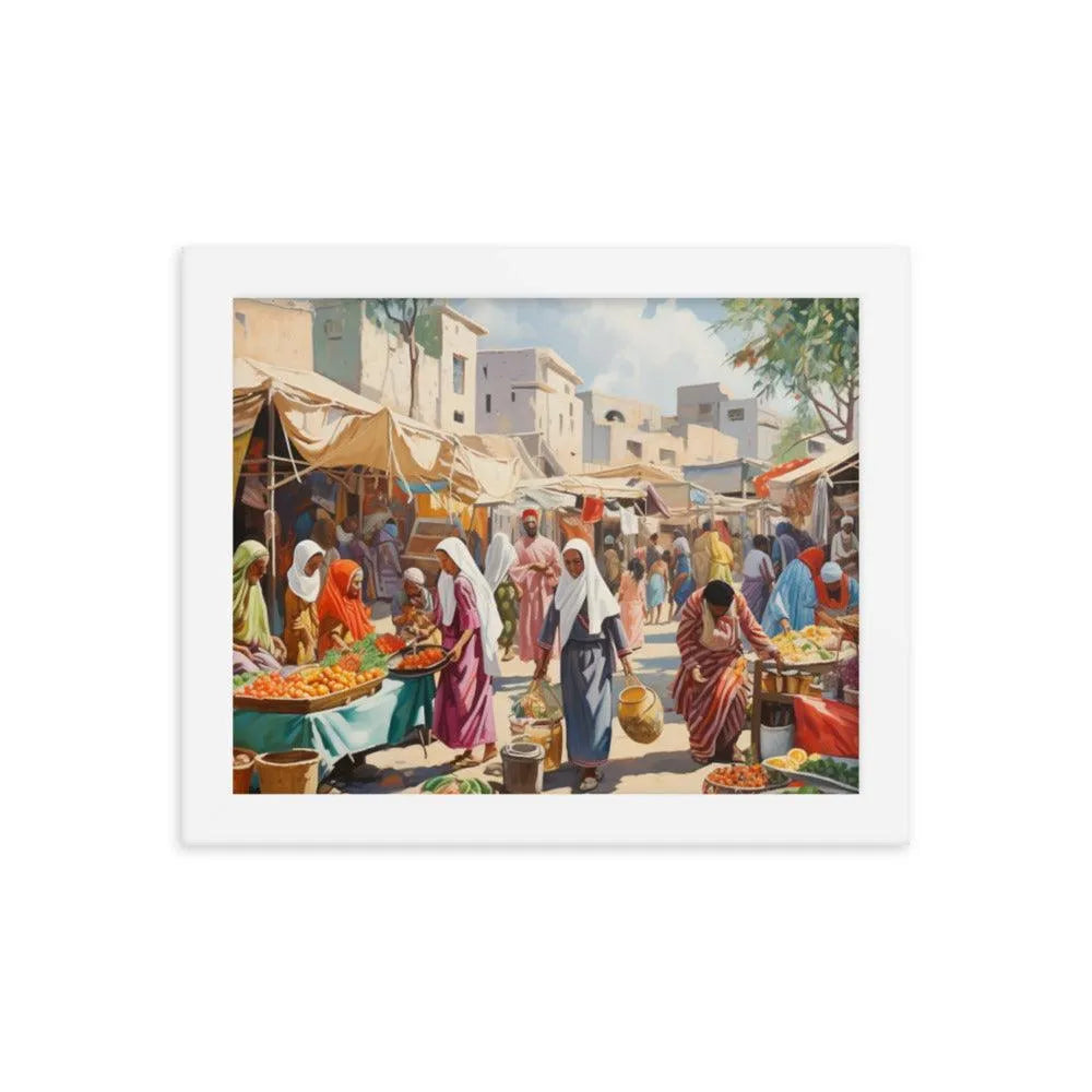 Egyptian Street Market Painting Framed Poster - Oh Posters