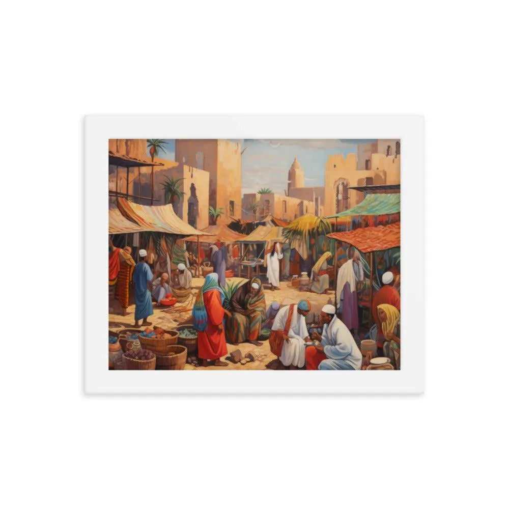 Egyptian Street Market Painting Framed Poster - Oh Posters