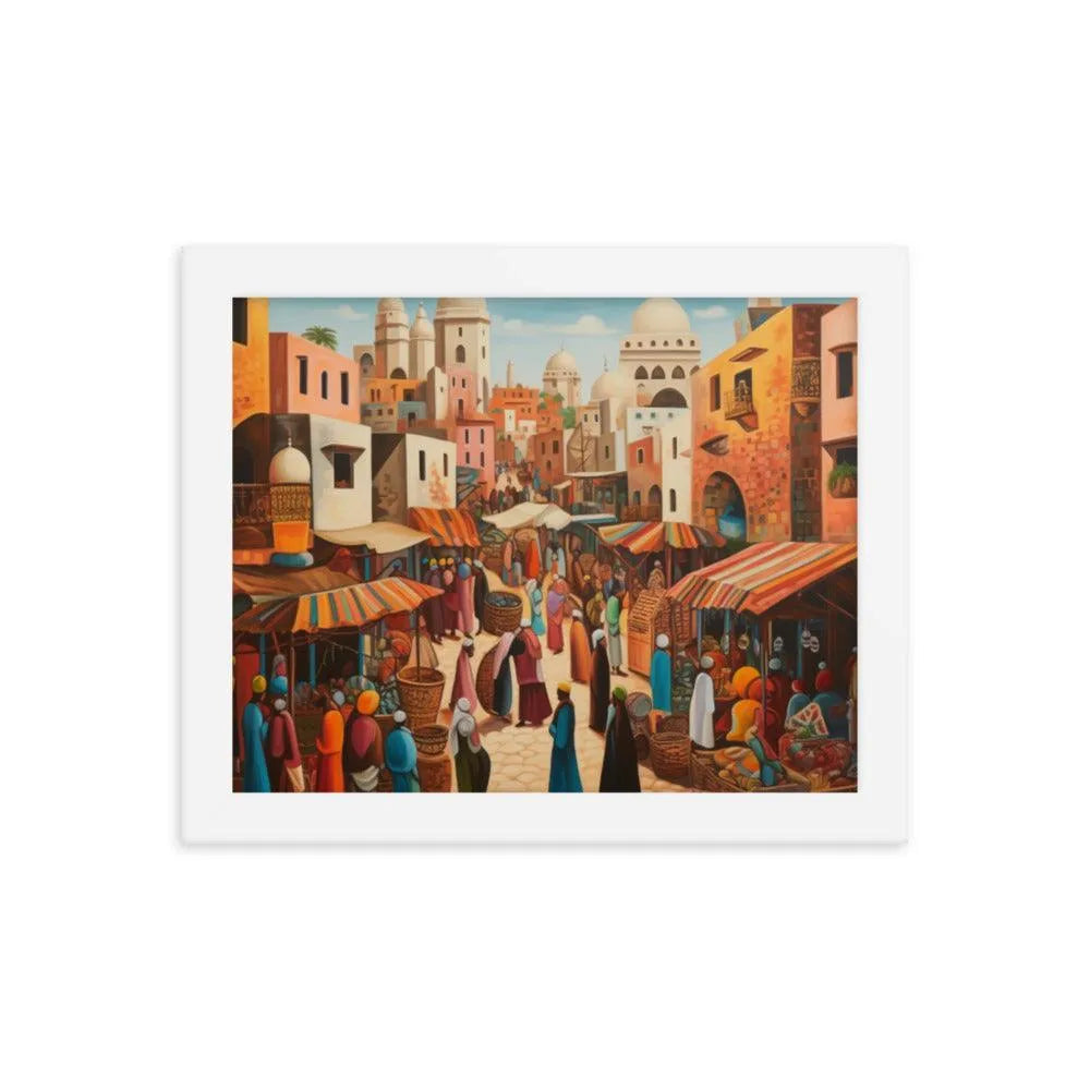 Egyptian Street Market Painting Framed Poster - Oh Posters