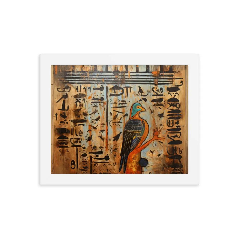 Hieroglyphic Calligraphy Ancient Egypt Framed Poster - Oh Posters