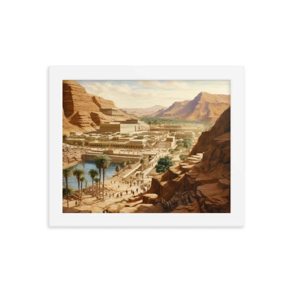 The Valley of the Kings Ancient Egypt Landmark Painting Framed Poster - Oh Posters