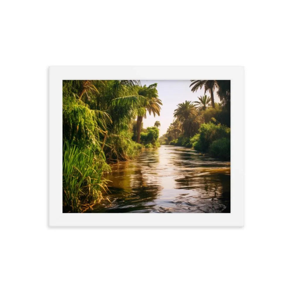 River Nile Delta Egypt Natural Framed Poster - Oh Posters