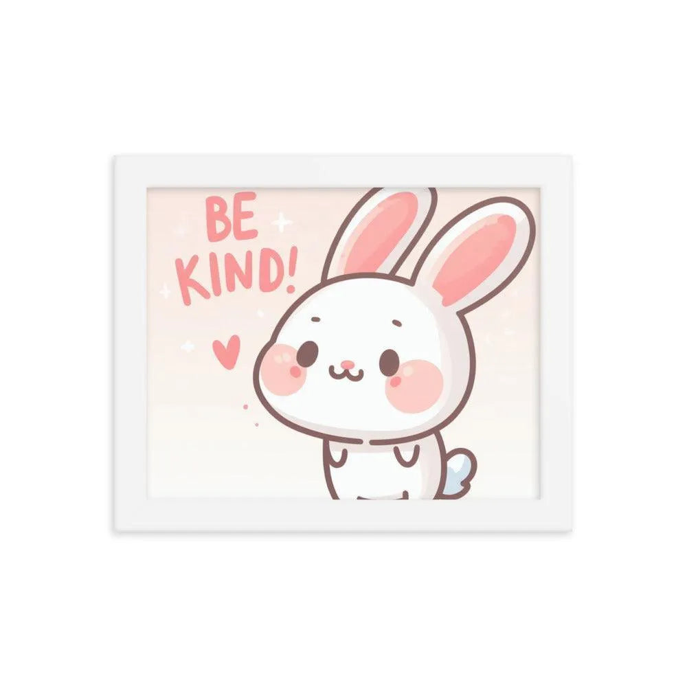 Bunny Rabbit Saying 'Be Kind' Framed Poster - Oh Posters
