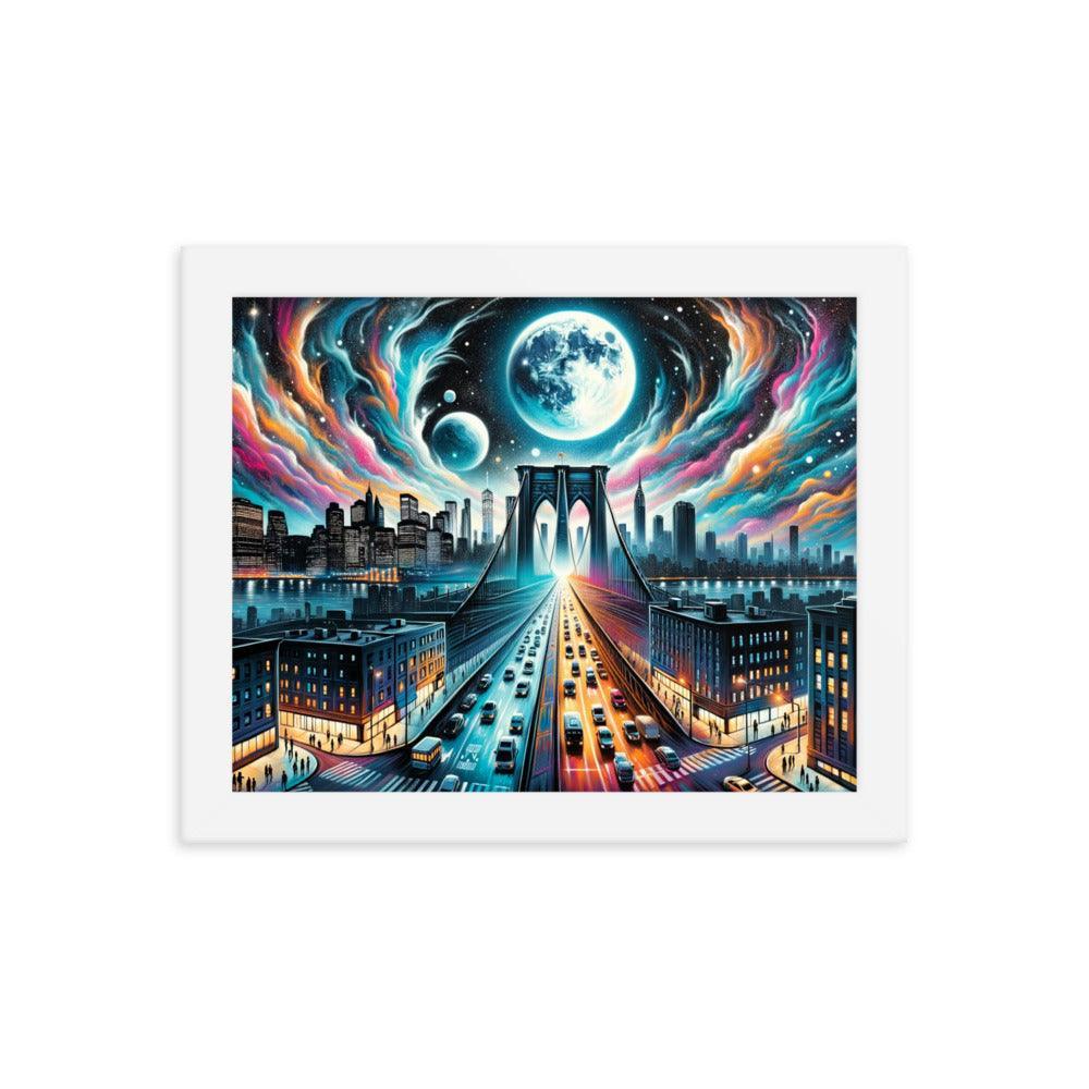 Cosmic Bridge Urban Spray Paint Art Framed Poster - Oh Posters