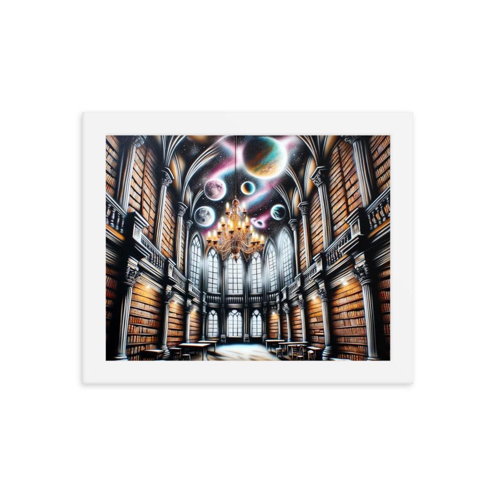 Cosmic Library Graffiti Spray Paint Art Framed Poster - Oh Posters