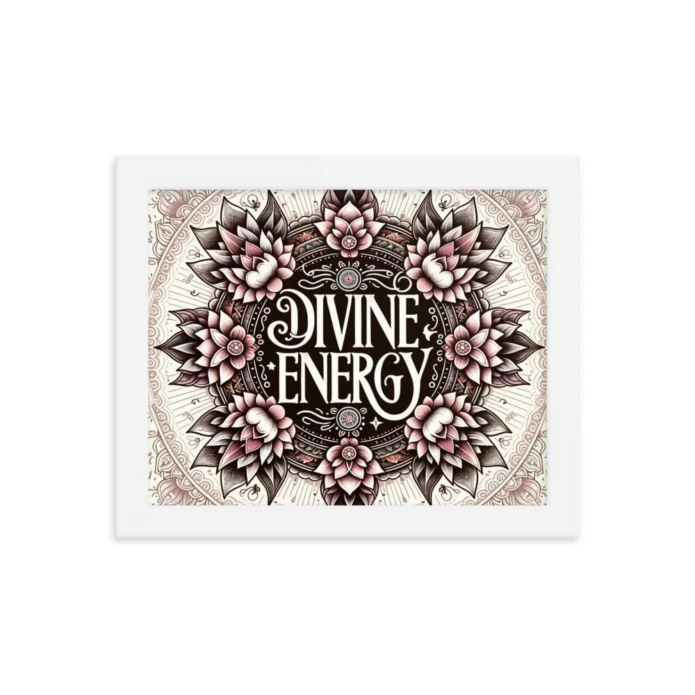 Divine Energy Hindu Typography Art Framed Poster - Oh Posters