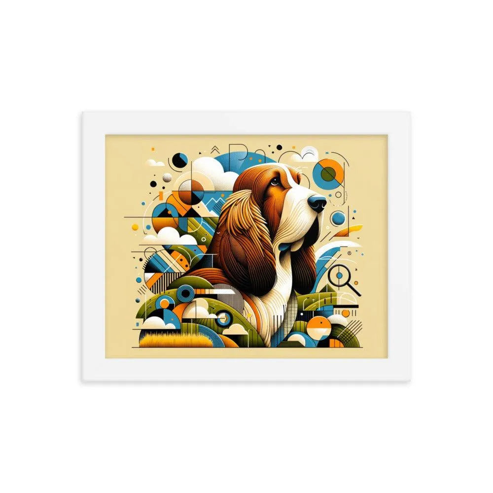 Creative Fusion Basset Griffon Vendeen Unique Art Framed Poster - Oh Posters