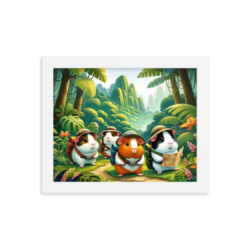 Guinea Pig Adventurers Jungle Exploration Framed Poster - Oh Posters