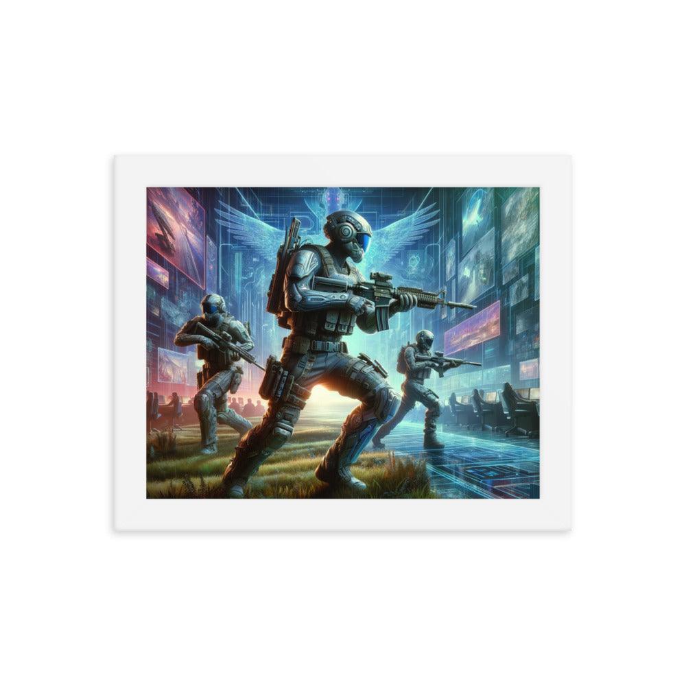 Futuristic Soldiers Mission Action Scene Framed Poster - Oh Posters