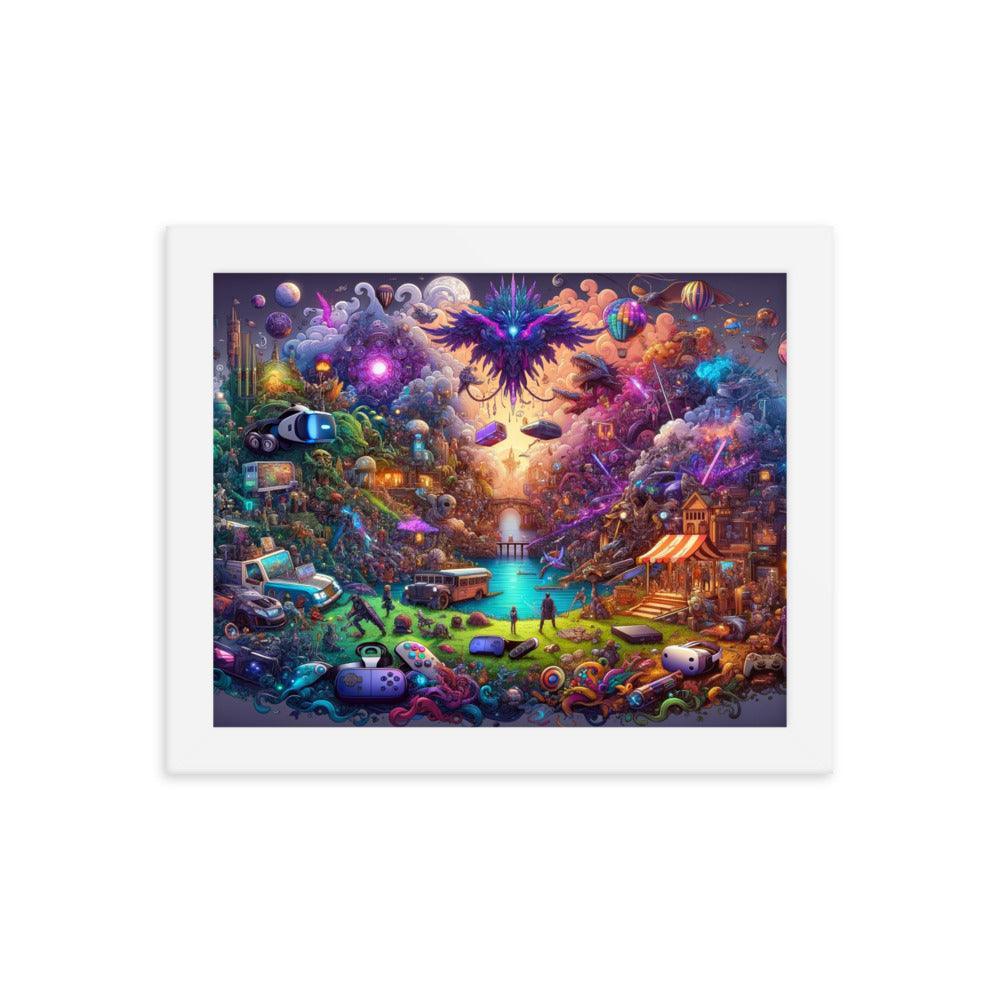 Fantasy Gaming World Epic Adventure Digital Art Framed Poster - Oh Posters