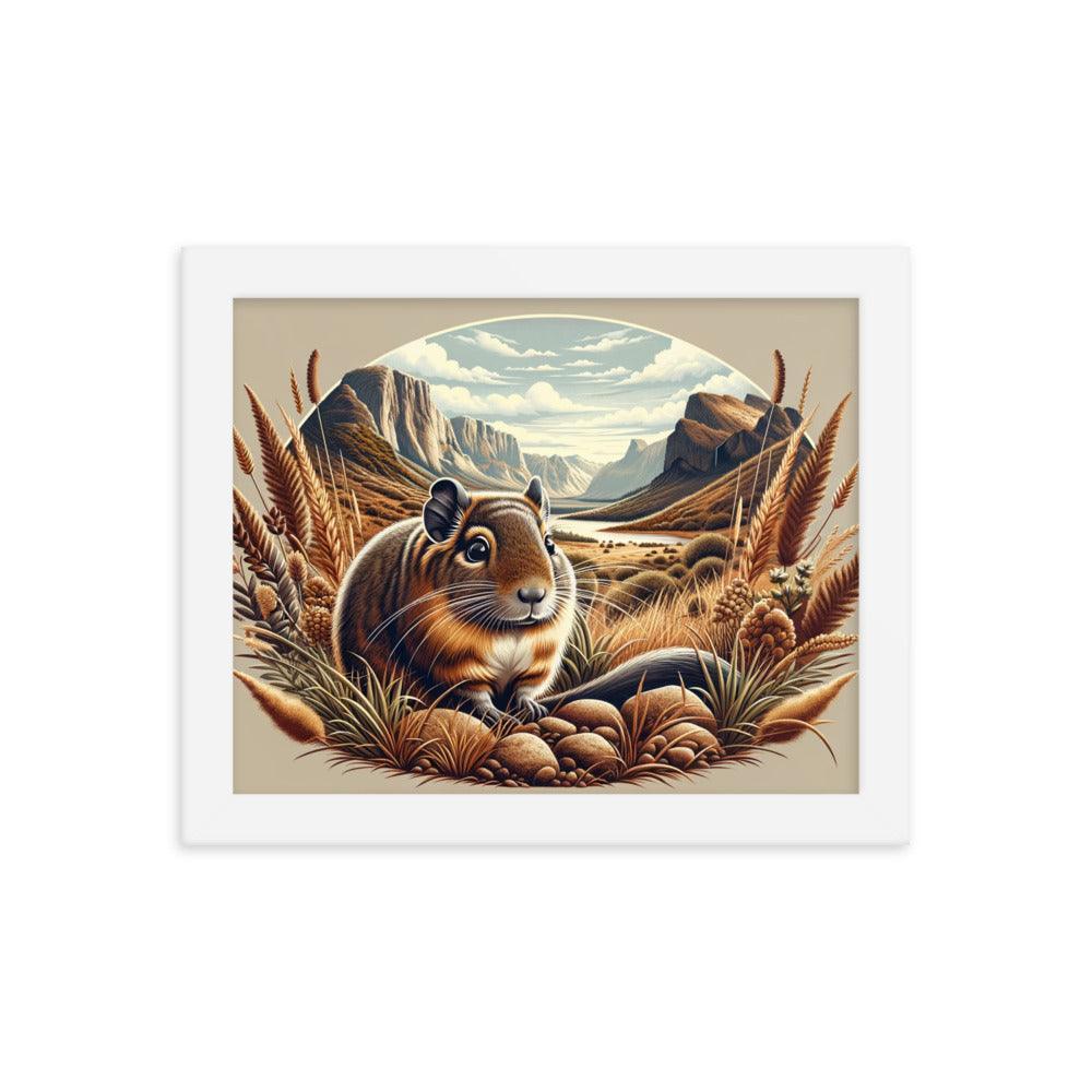 Degu Canyon Vista Detailed Artwork Framed Poster - Oh Posters