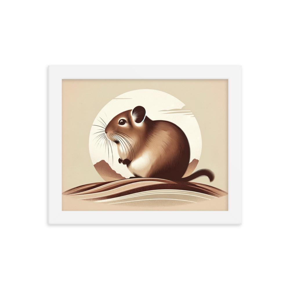 Degu Sand Dunes Simplistic Art Framed Poster - Oh Posters