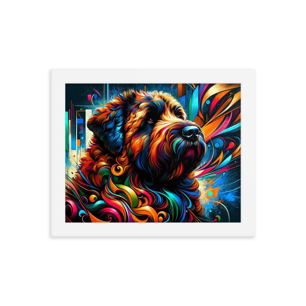 Bouvier des Flandres Vivid Whirlpool Art Framed Poster - Oh Posters