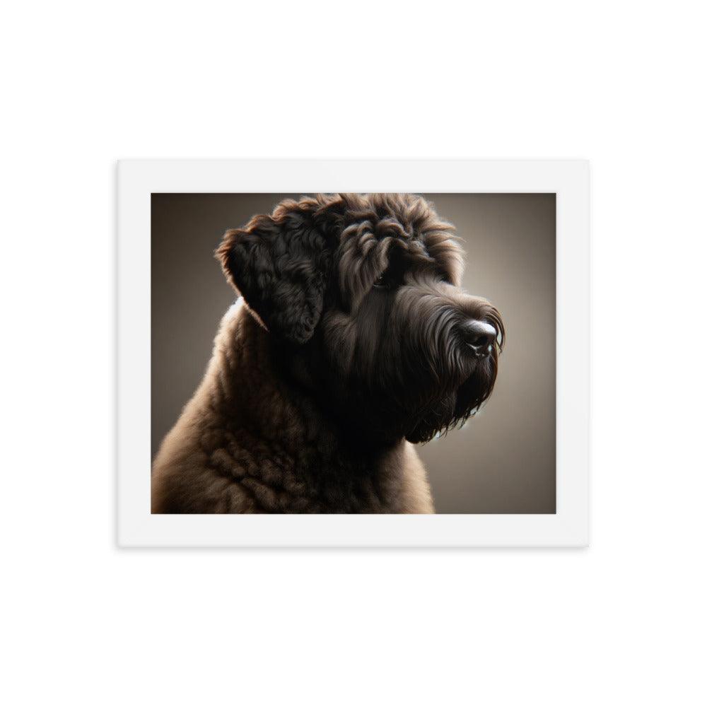 Bouvier Des Flandres Dog Portrait Elegant Framed Poster - Oh Posters