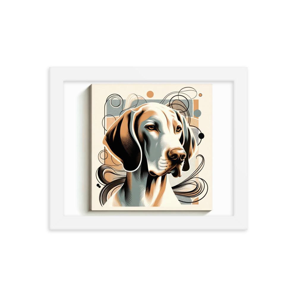 Chic Bracco Italiano Art Deco Inspired Design Framed Poster - Oh Posters