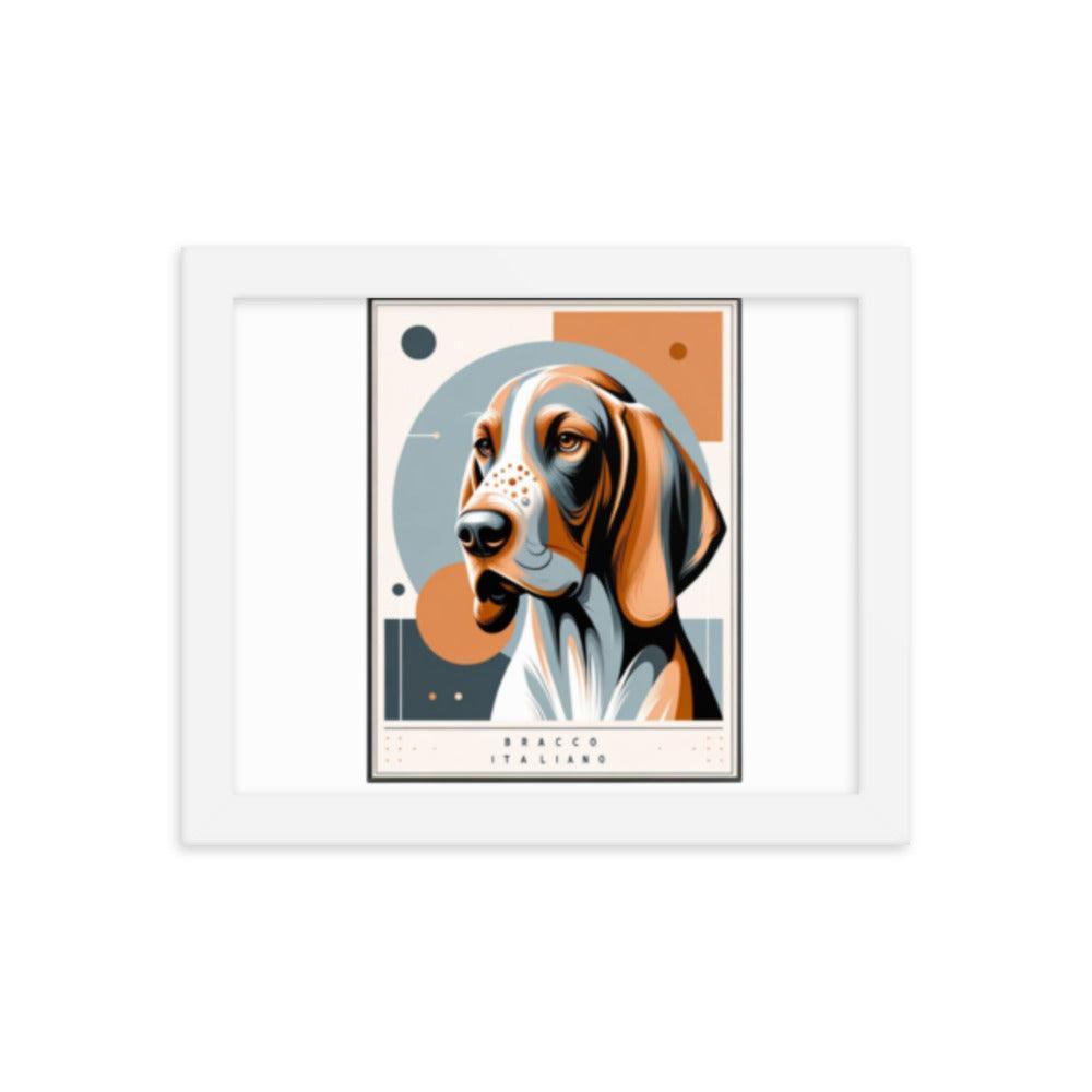 Chic Bracco Italiano Modern Art Framed Poster - Oh Posters