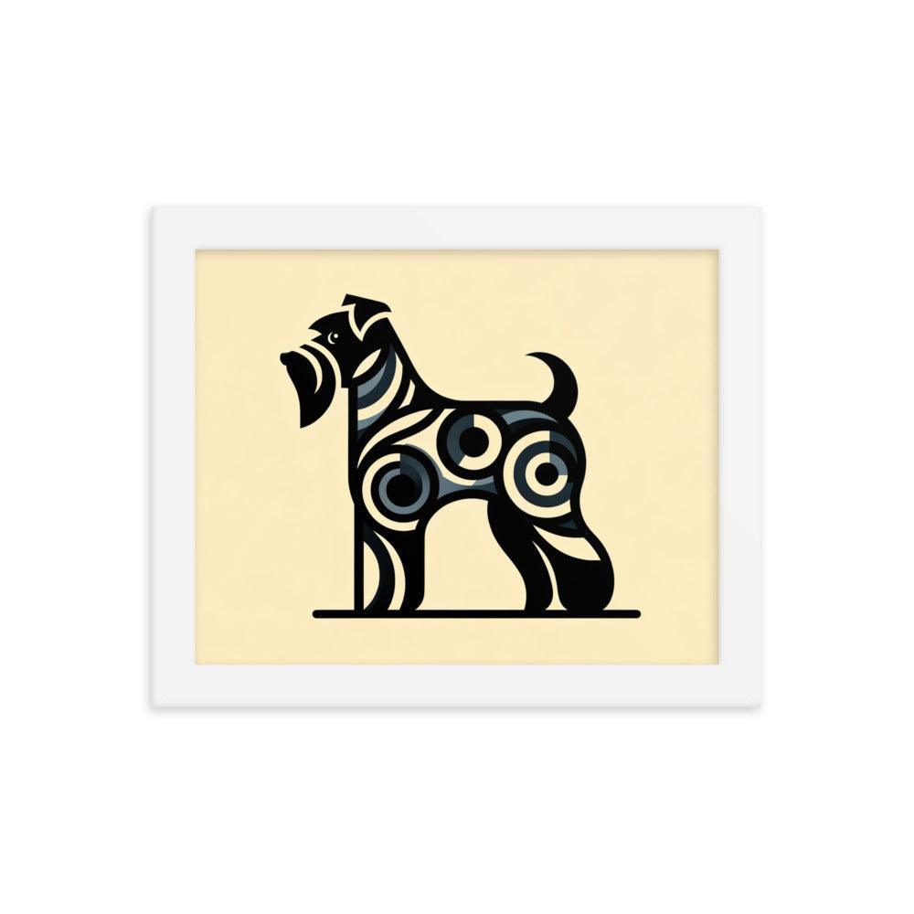 Cesky Terrier Modern Simple Forms and Minimalist Art Framed Poster - Oh Posters