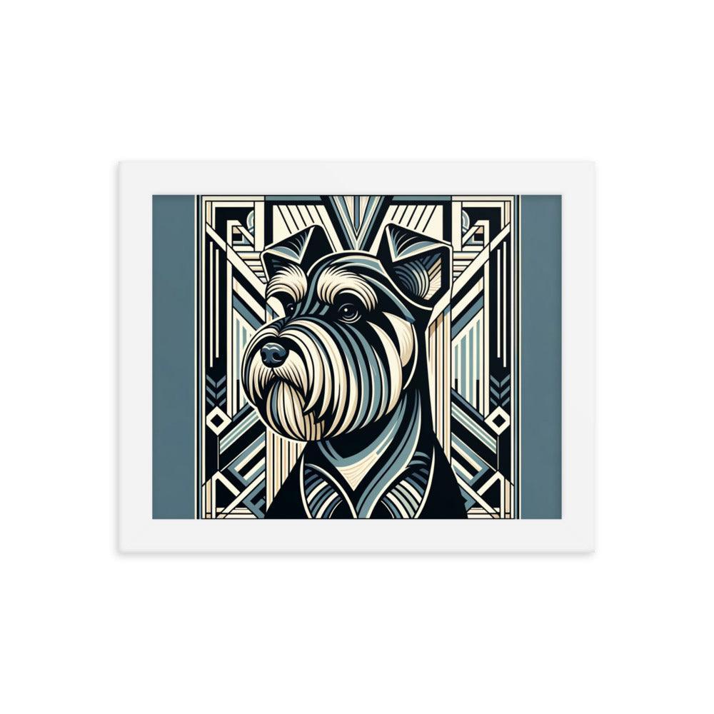 Cesky Terrier Art Deco Style Framed Poster - Oh Posters