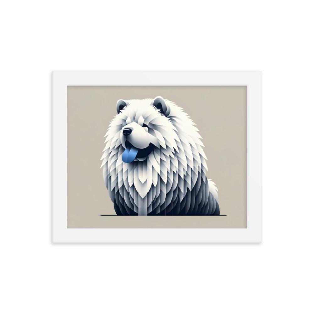 Chow Chow Modern Geometric Art Framed Poster - Oh Posters