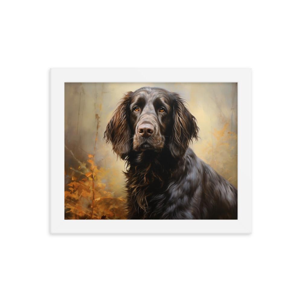 German Longhaired Pointer Majestic Stance Portrait Framed Poster - Oh Posters