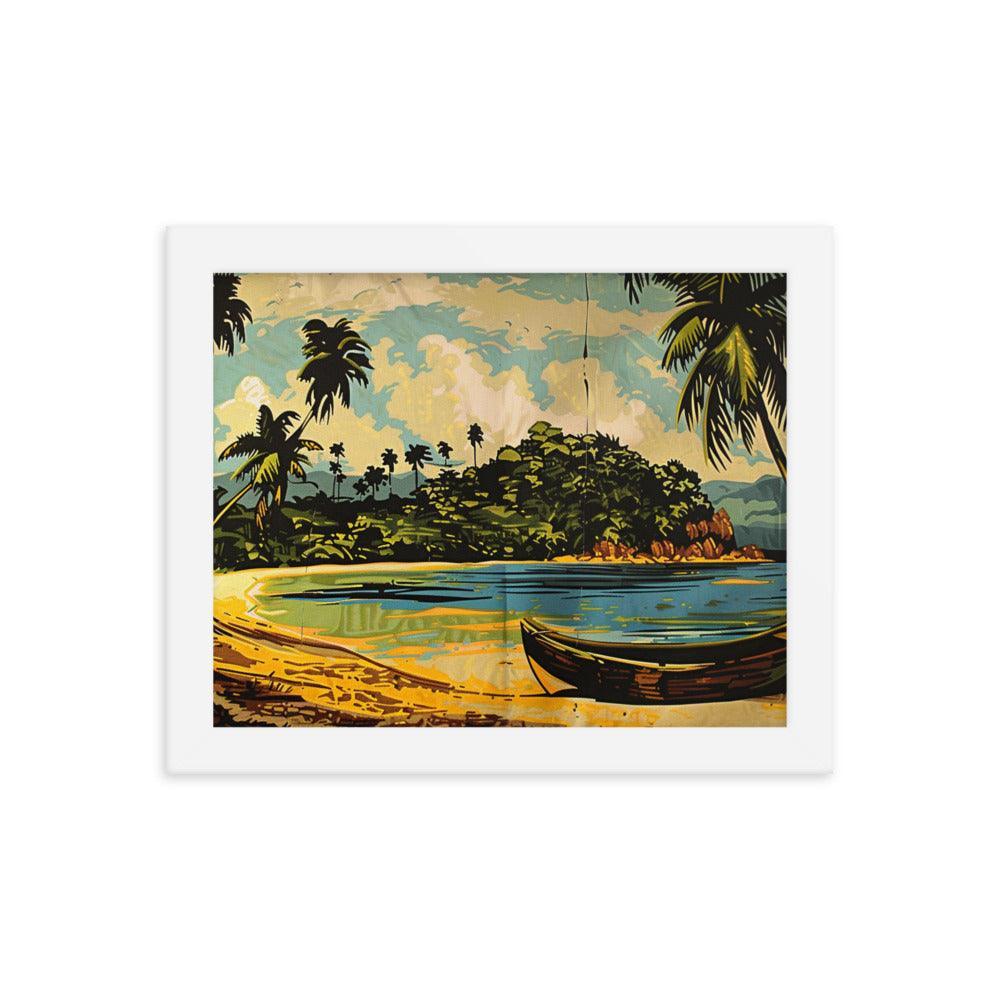 Guinea Tropical Beach Vintage Art Framed Poster - Oh Posters