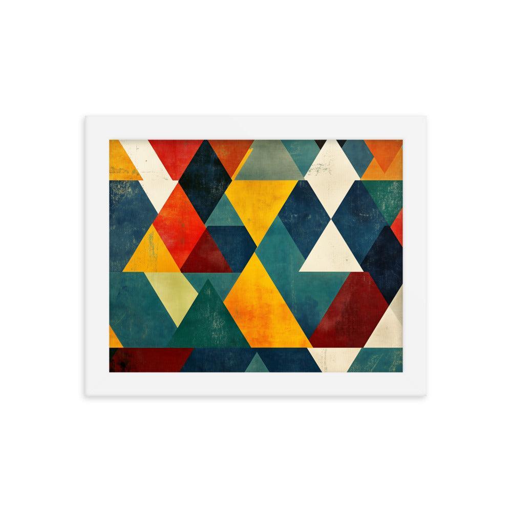 Colorful Geometric Art Pattern for Modern Style Enthusiasts Framed Poster - Oh Posters