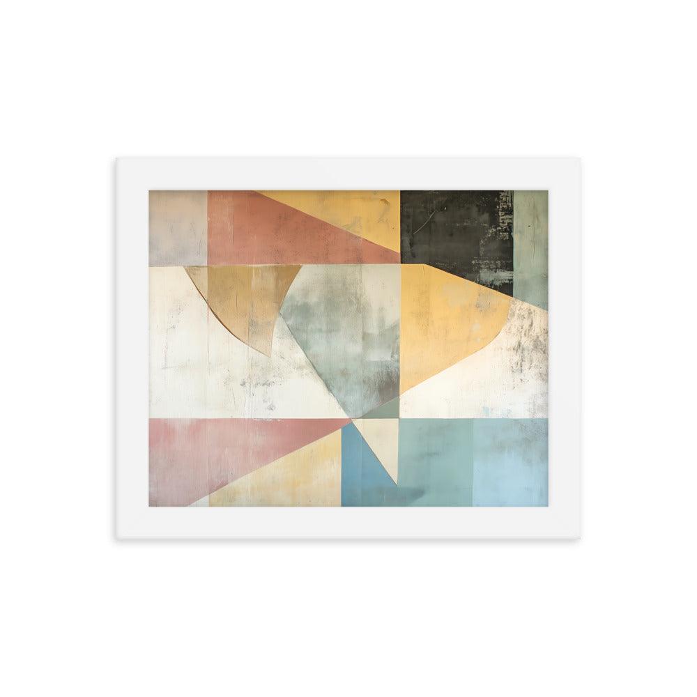 Geometric Art Abstract Shapes and Colors Blend for Modern Aesthetic Framed Poster - Oh Posters