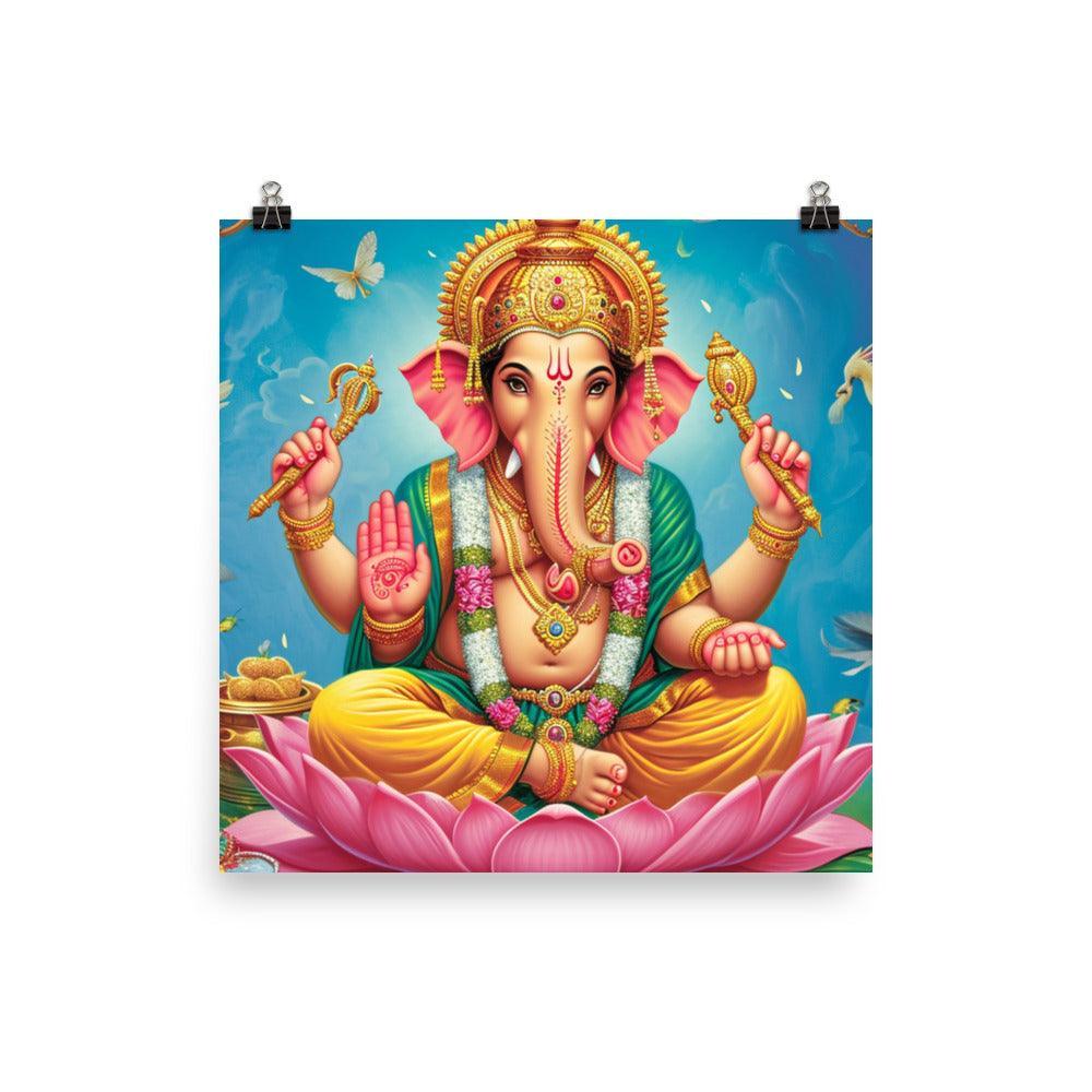 Ganesha Vibrant Mythological Artwork Poster - Oh Posters