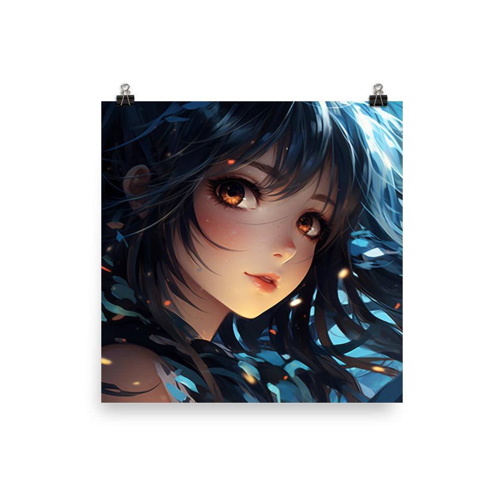Mystic Azure Anime Girl Poster - Oh Posters