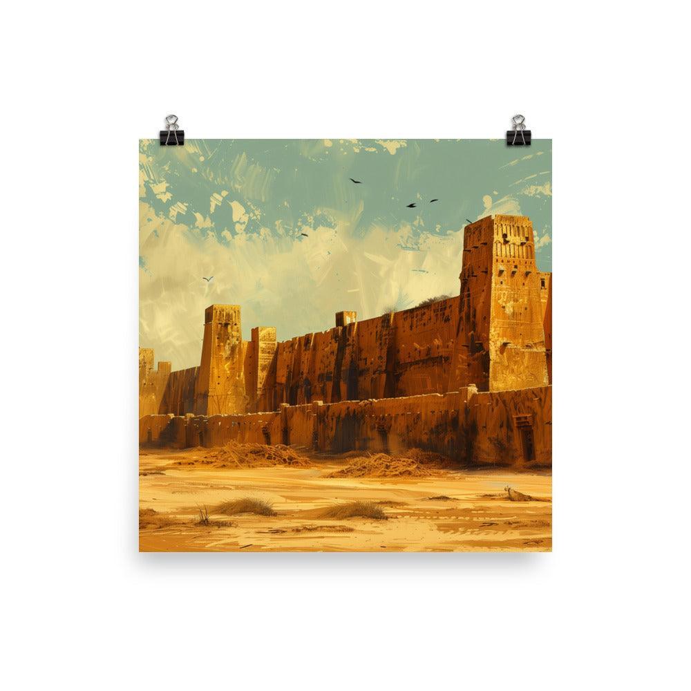 Niger Ancient Sahara Fortress Poster - Oh Posters
