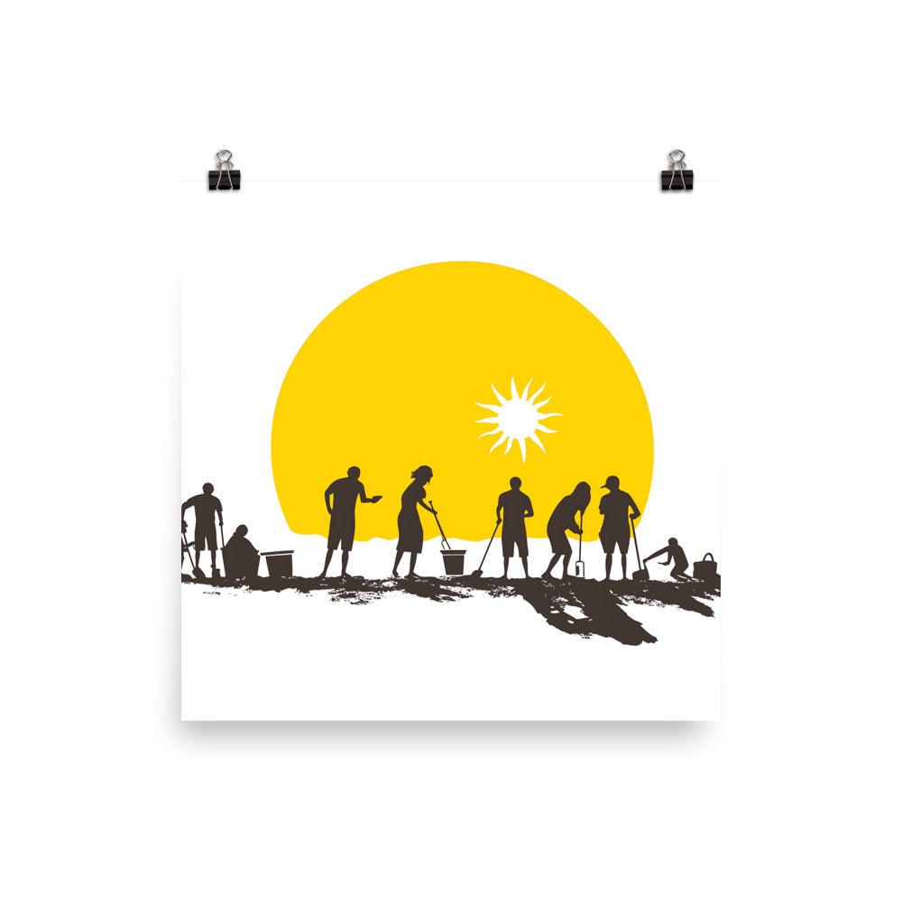 Beach Cleanup Community Unity Under the Sun Poster - Oh Posters