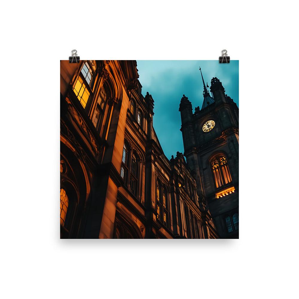Manchester Urban Nightscape Photography Poster - Oh Posters
