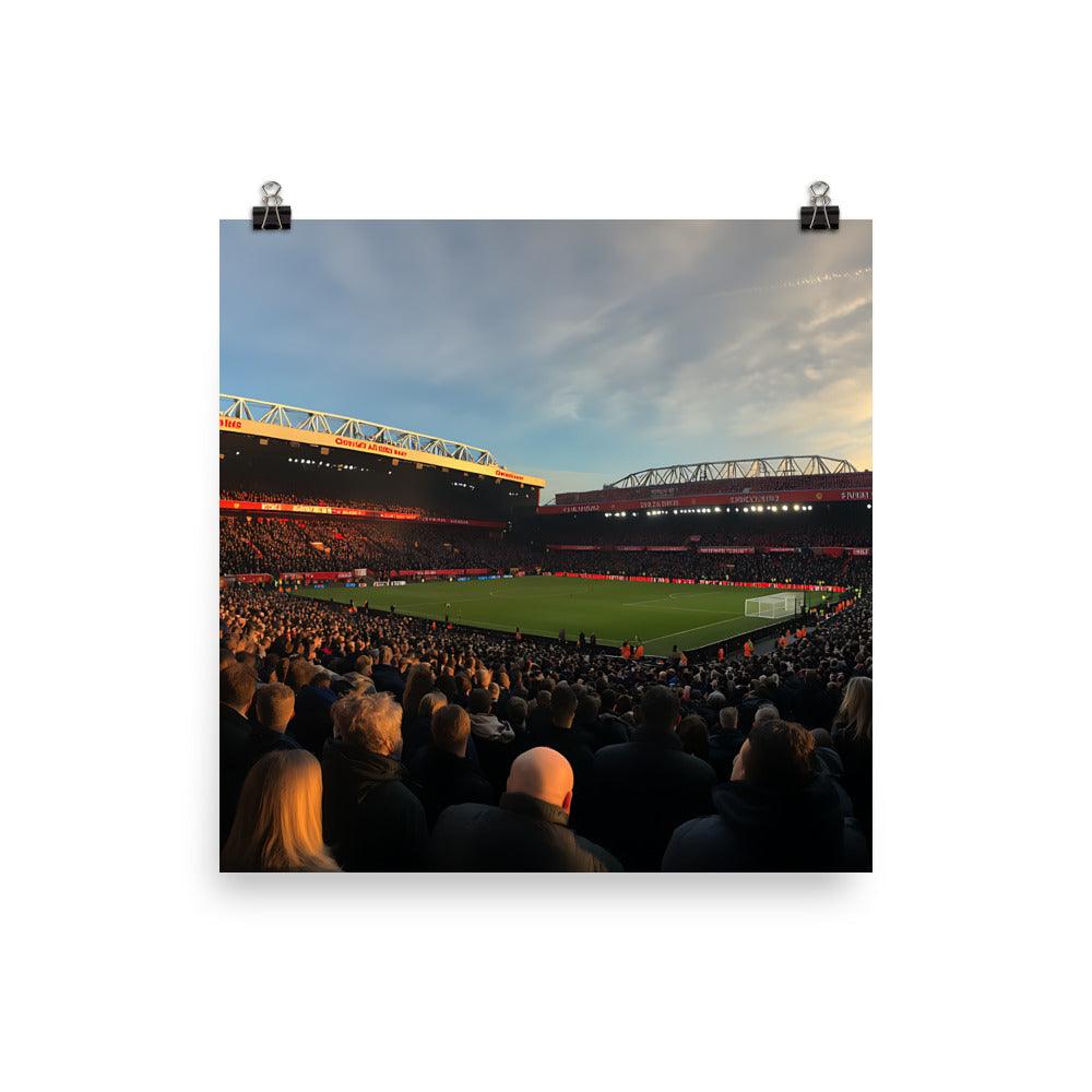 Manchester Football Stadium Sunset View Poster - Oh Posters