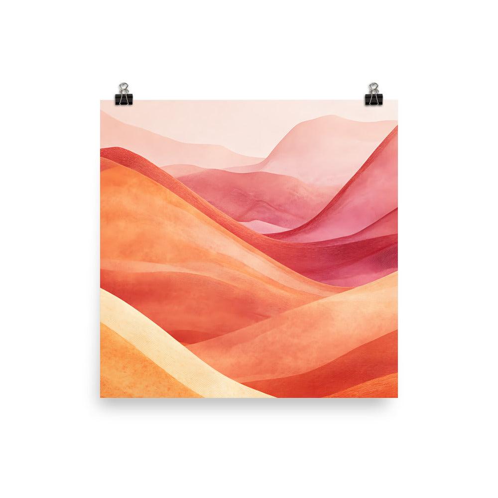 Boho Sunset Desert Waves for Nature Lovers Poster - Oh Posters