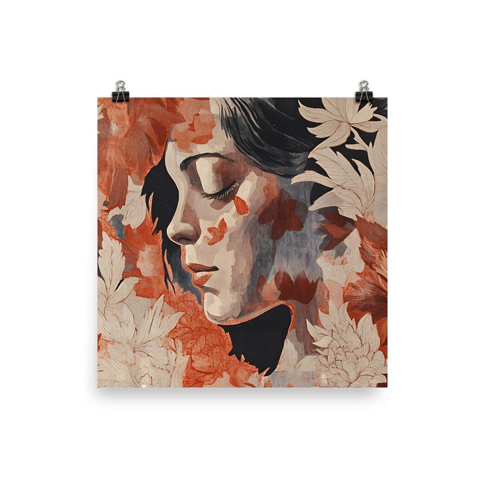 Boho Dreamy Floral Portrait Harmony Poster - Oh Posters