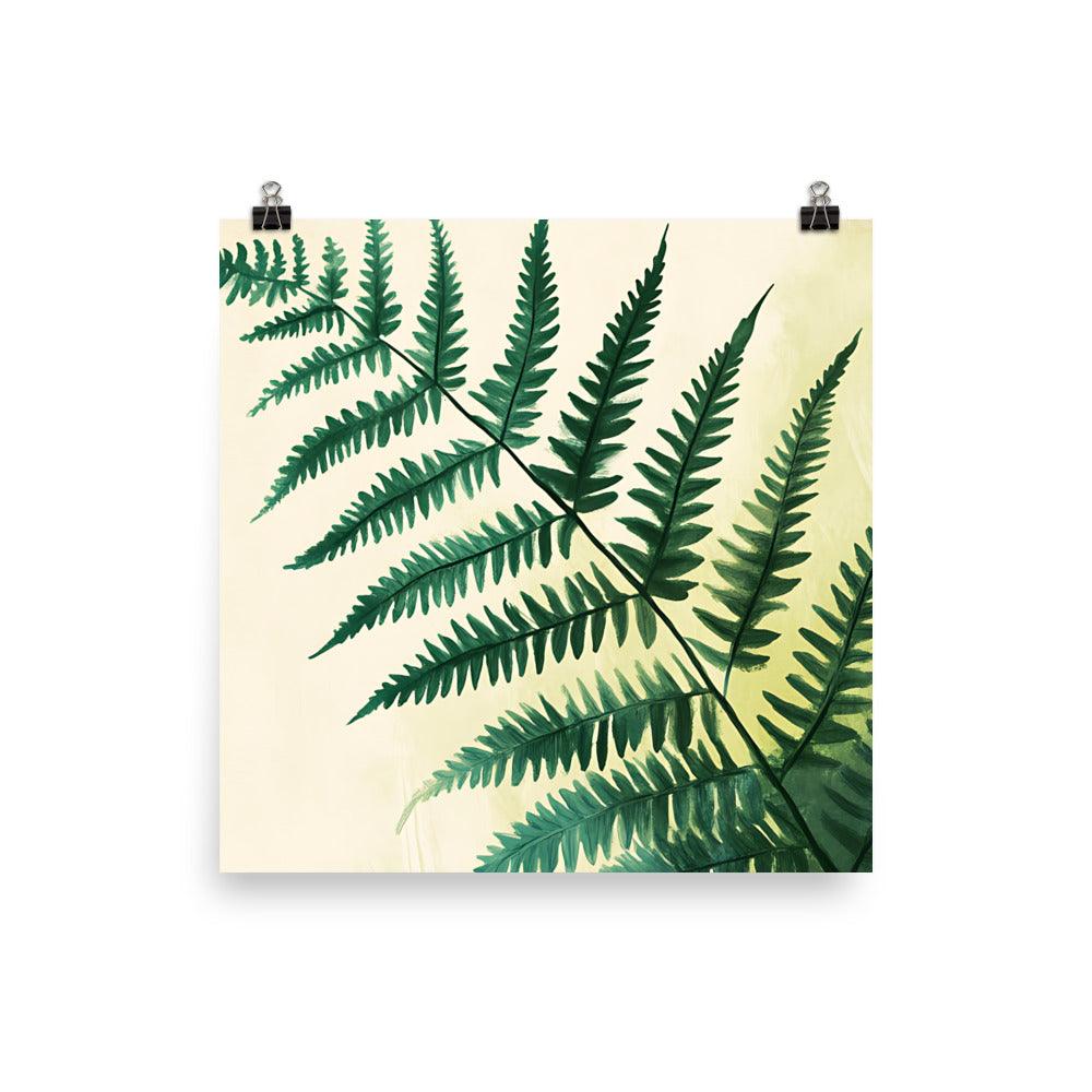 Boho Fern Leaf Serenity Nature Inspired Vibes Poster - Oh Posters